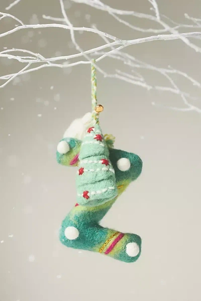 Anthropologie Jolly Monogram Ornament