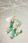Anthropologie Jolly Monogram Ornament In Multi
