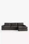 Anthropologie Jones Performance Weave 117" Sectional In Black