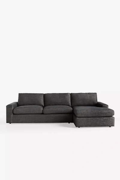 Anthropologie Jones Performance Weave 117" Sectional In Black