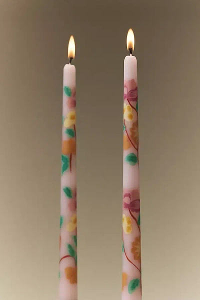 Anthropologie Jude Taper Candles, Set Of 2 In Pink