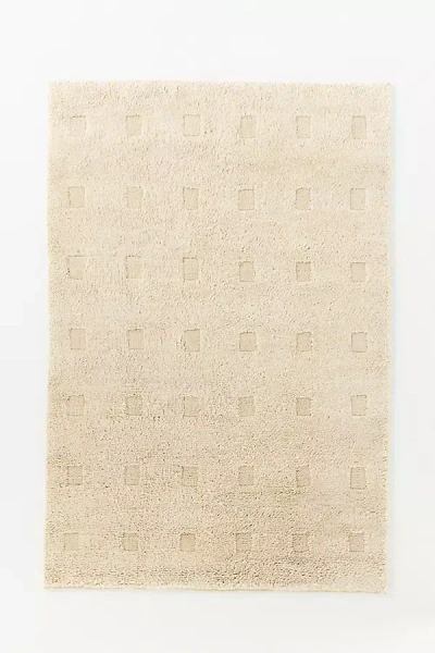 Anthropologie Judie Tufted Wool Shag Sculpted Rug In Neutral