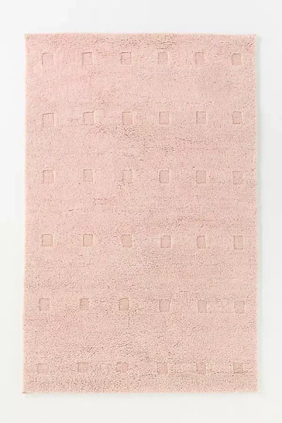 Anthropologie Judie Tufted Wool Shag Sculpted Rug In Pink