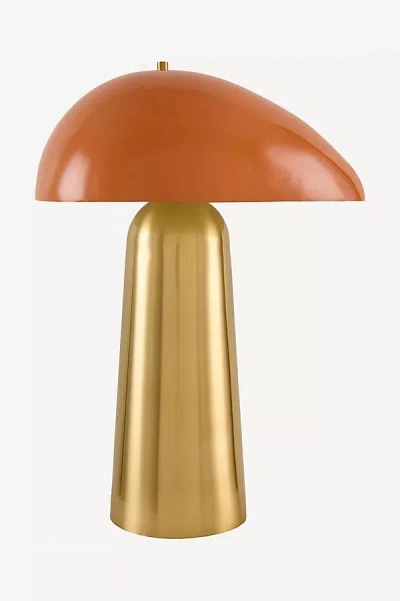 Anthropologie Julep Plated Metallic Accent Table Lamp In Gold