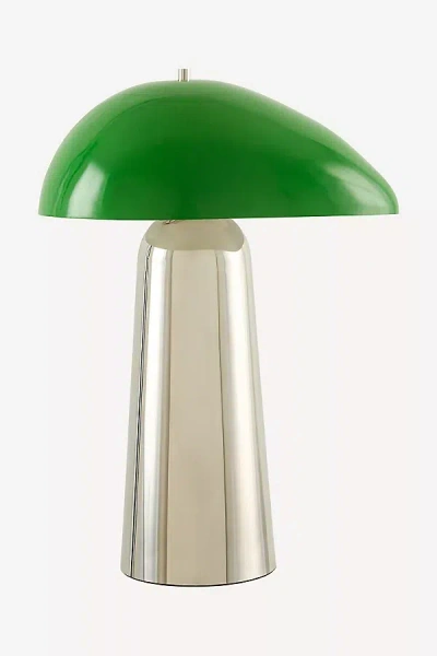 Anthropologie Julep Plated Metallic Accent Table Lamp In Green
