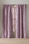 Anthropologie Julie Jacquard Bird Curtain In Purple