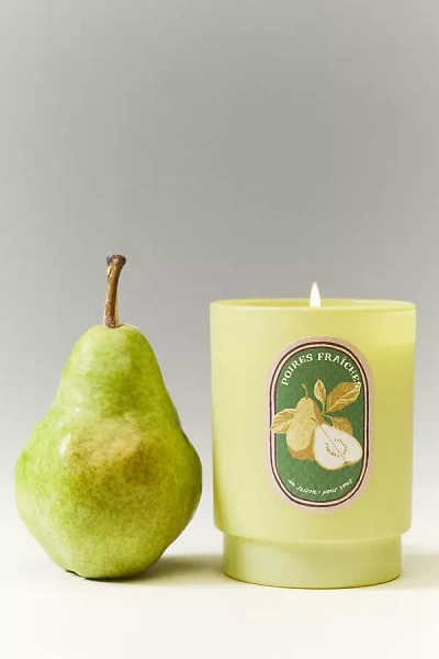 Anthropologie Juliette Fruity Salted Pear & Lily Boxed Glass Candle In Green