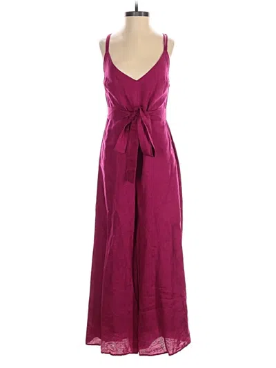 Pre-owned Anthropologie Jumpsuit In Burgundy