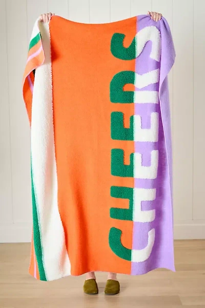 Anthropologie Juno Wool Blend Sherpa Fleece Throw Blanket In Multi