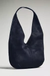 Anthropologie Jw Pei Dara Faux Suede Slouchy Bag In Black