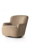 Anthropologie Kadon Wing-back Swivel Chair In Neutral