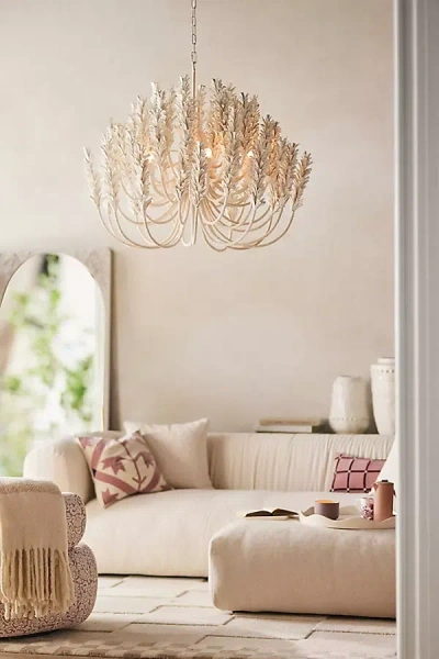 Anthropologie Kaia Coconut Chandelier In Neutral