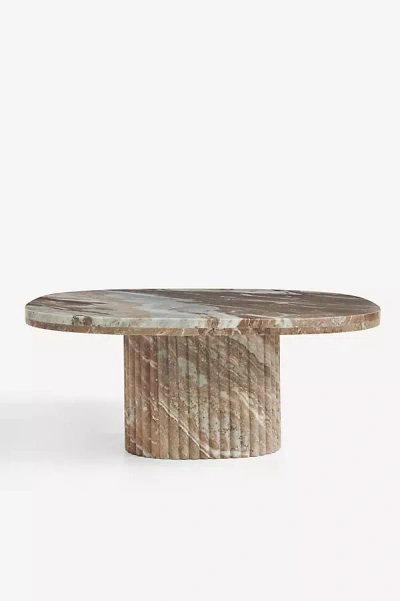 Anthropologie Kanta Marble Coffee Table In Brown