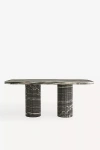 Anthropologie Kanta Rectangular 72" Marble Dining Table In Gray