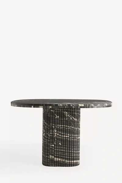 Anthropologie Kanta Square 48" Marble Dining Table In Black