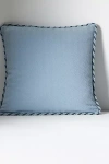 Anthropologie Kayla Piped Cushion In Blue