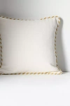 Anthropologie Kayla Piped Cushion In White