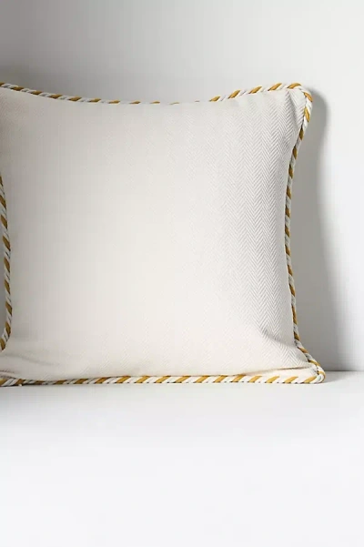 Anthropologie Kayla Piped Cushion In White