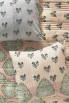 Anthropologie Vivienne Cotton Floral Printed Euro Sham In Nude