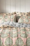 Anthropologie Kelcey Organic Cotton Printed Quilt In Neutral