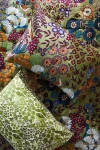 Anthropologie Kelcey Organic Cotton Printed Shams, Set Of 2 In Green