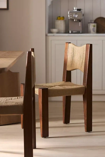 Anthropologie Keller Woven Dining Chair In Brown