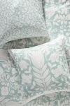 Anthropologie Kenia Cotton Floral Printed Euro Sham In Blue