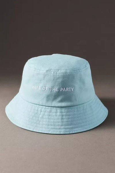 Anthropologie Kenz Kustomz Wife Of The Party Bucket Hat In Blue