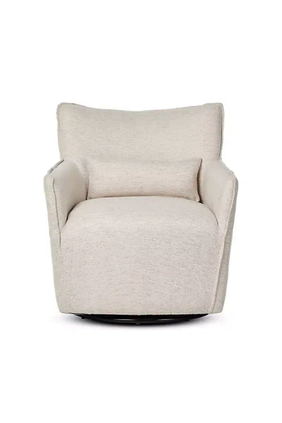 Anthropologie Kimble Swivel Chair In White