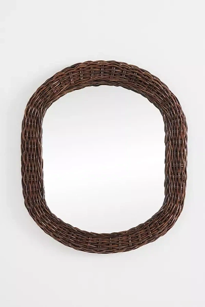 Anthropologie Kingston Rattan Wall Mirror
