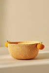 Anthropologie Klatso Handwoven Fruit Basket In Orange