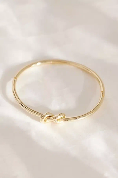 Anthropologie Knot Bangle Bracelet In Gold