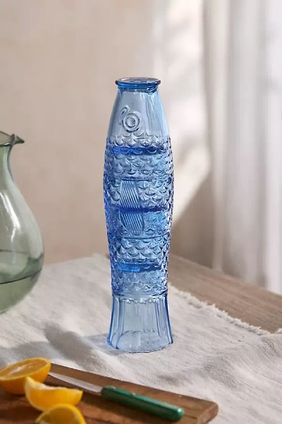 Anthropologie Koi Stackable Glasses, Set Of 4 In Blue