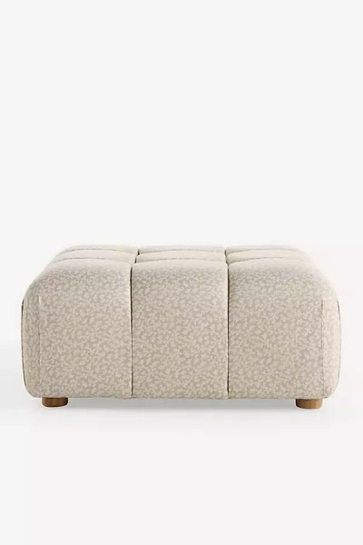 Anthropologie Kora Irena Tufted Ottoman In Neutral