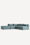 Anthropologie Kora Tufted Performance Woven Ottoman In Blue