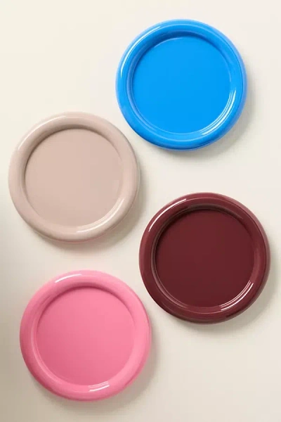 Anthropologie Lacquer Wood Coaster In Multi