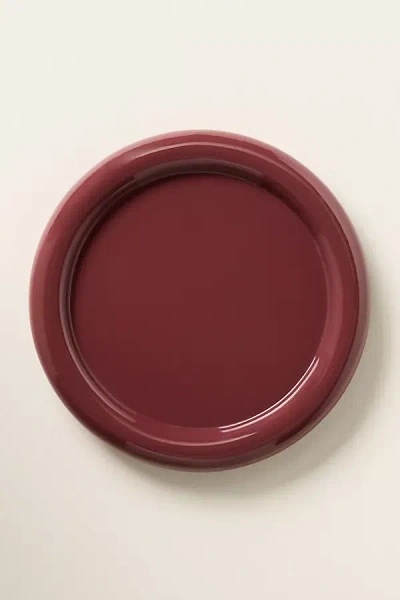 Anthropologie Lacquer Wood Coaster In Purple