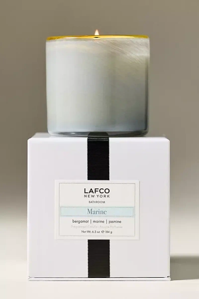 Anthropologie Lafco Fresh Sea & Dune Boxed Glass Candle In Blue