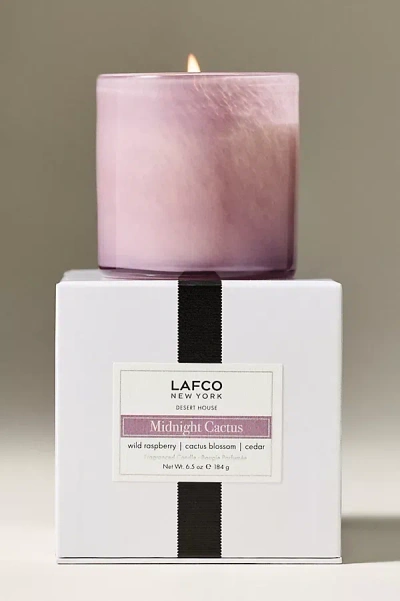 Anthropologie Lafco Fruity Midnight Cactus Boxed Glass Candle In Pink