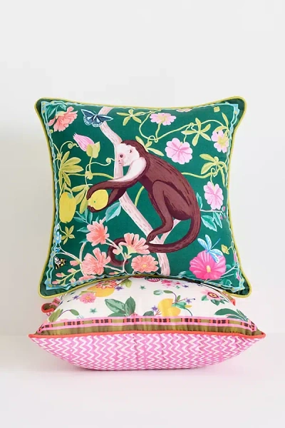 Anthropologie Lannie Printed Indoor/outdoor Pillow In Multi