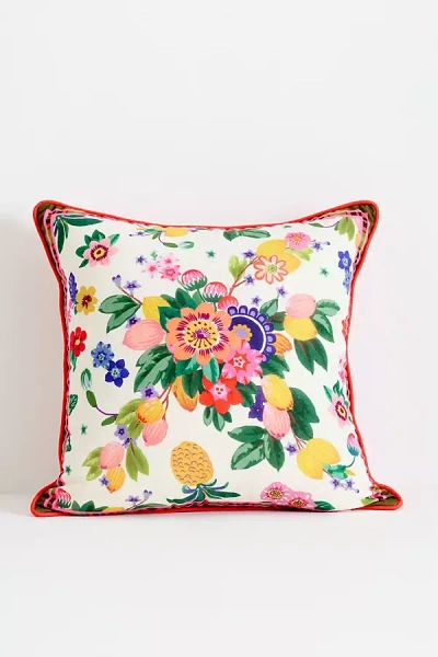 Anthropologie Lannie Printed Indoor/outdoor Pillow In Multi