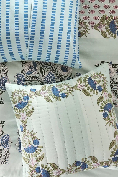 Anthropologie Lara Cotton Floral Printed Euro Sham