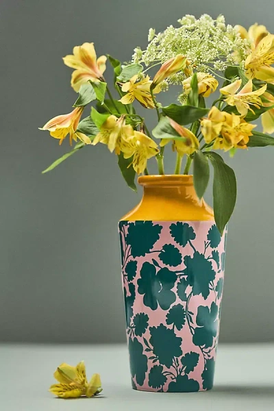 Anthropologie Lara Patterned Stoneware Vase