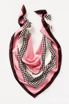 Anthropologie Large Satin Polka Dot Scarf In Multi