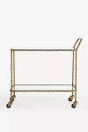 Anthropologie Lark Glass Bar Cart In Metallic