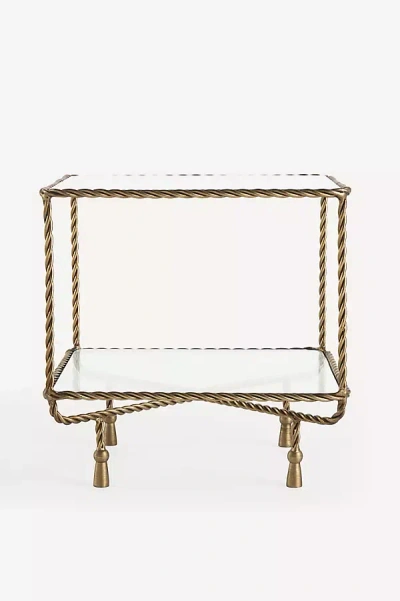 Anthropologie Lark Glass Side Table