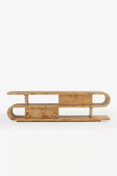 Anthropologie Larkin Burl Media Console In Brown