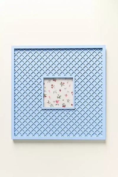 Anthropologie Lattice Gallery Picture Frame In Blue
