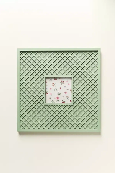 Anthropologie Lattice Gallery Picture Frame In Green