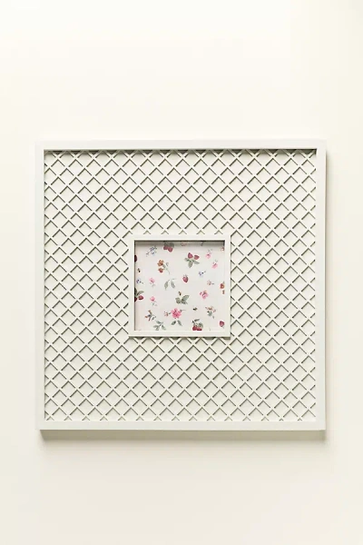 Anthropologie Lattice Gallery Picture Frame In White